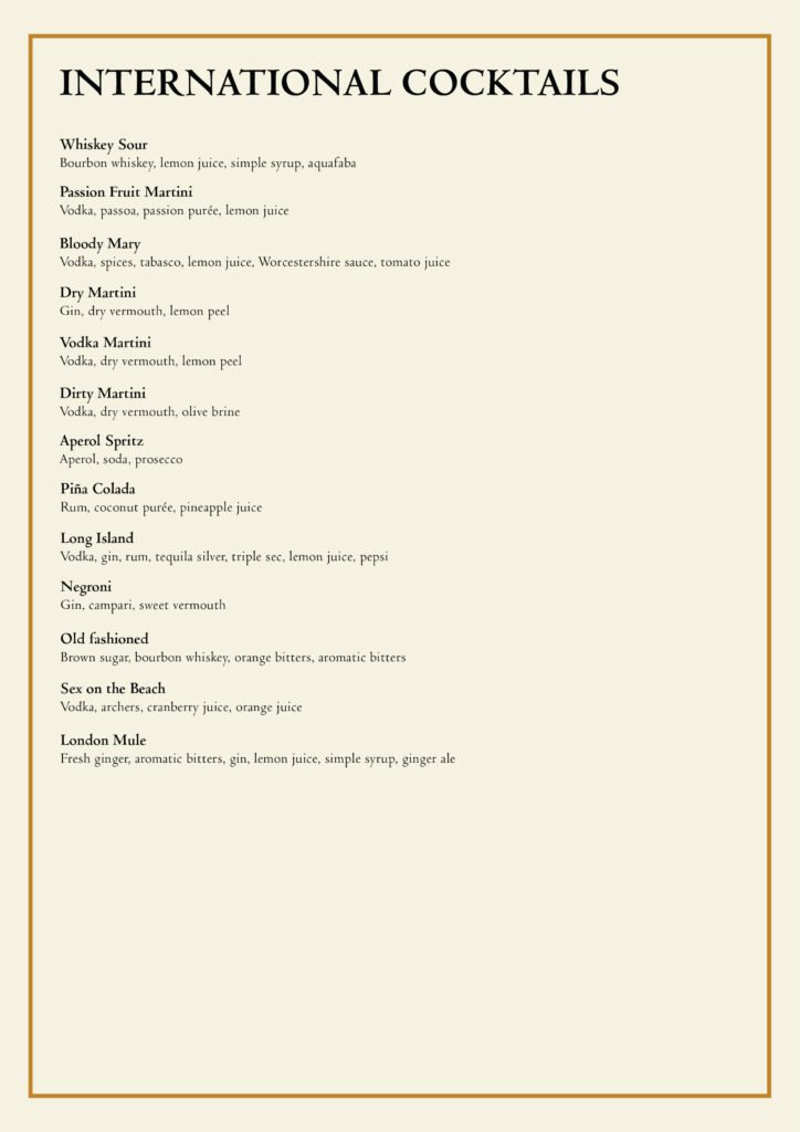 Beverage Selection - penthouseclublb.com